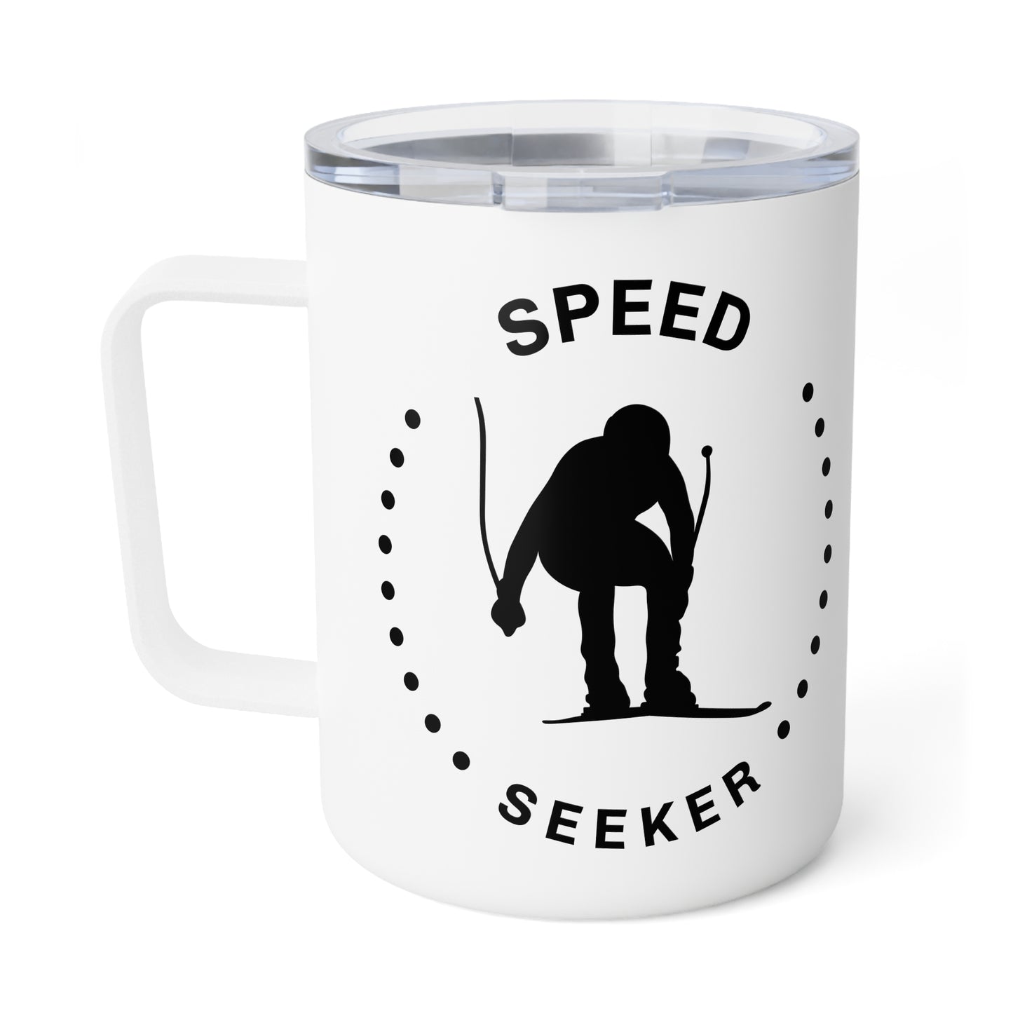 Insulated Coffee Mug - Speed Seeker - Perfect for Speed Demon Skiers and Outdoor Enthusiasts