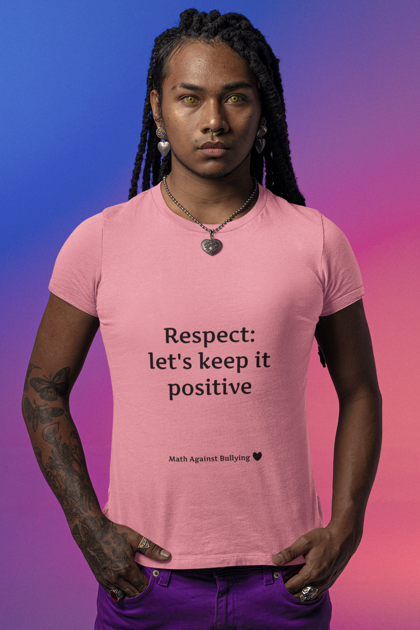 Math Against Bullying Unisex Softstyle T-Shirt - Respect: Let's Keep It Positive