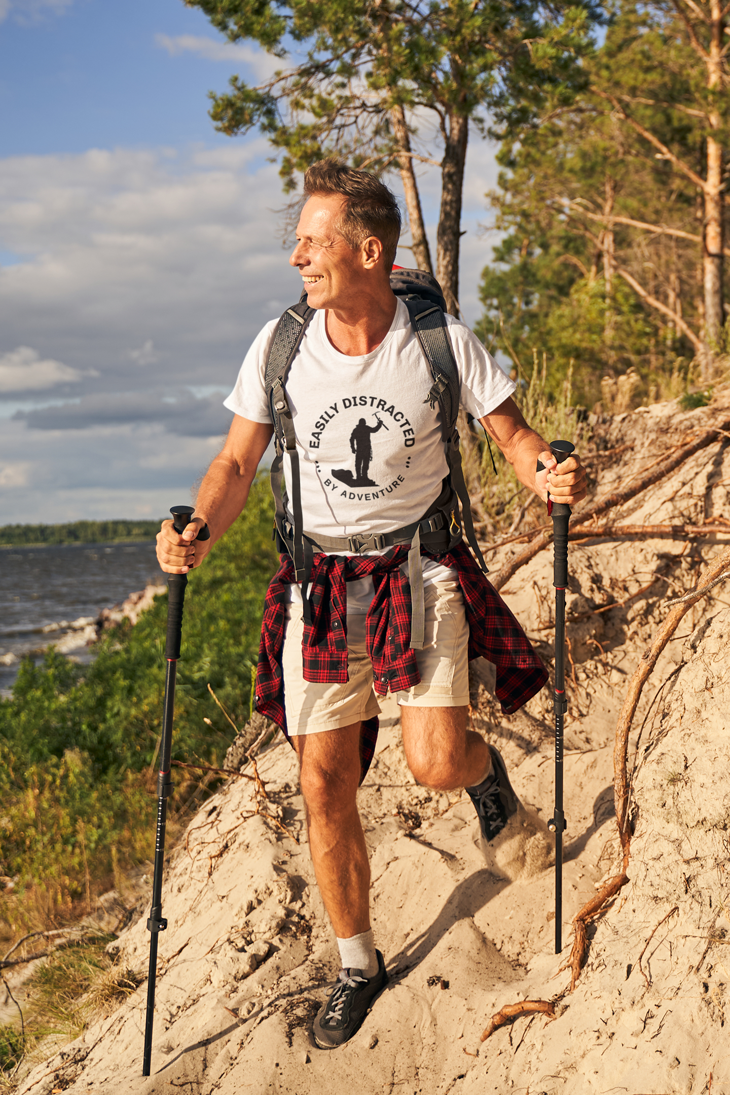 Easily Distracted Mountaineering Adventure T-Shirt | Unisex Tee