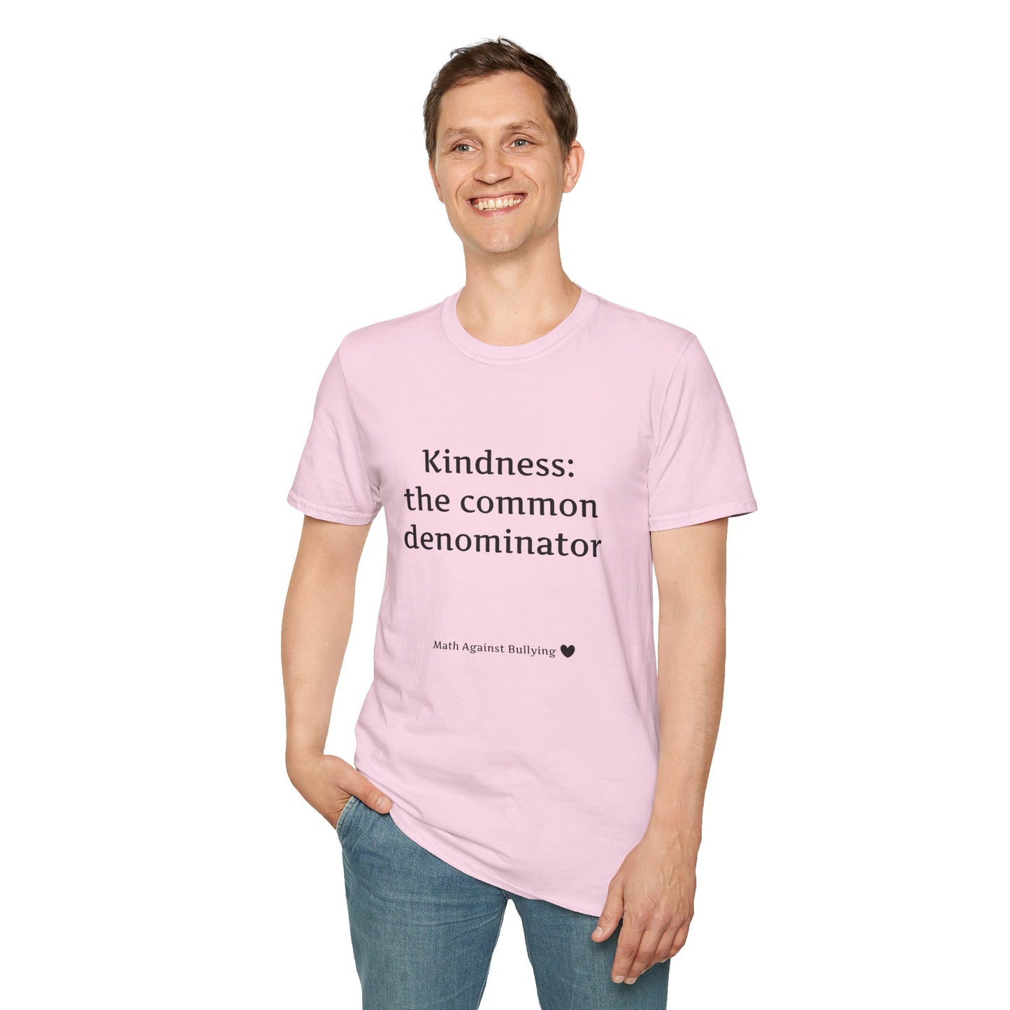 Math Against Bullying Unisex Softstyle T-Shirt - Kindness: The Common Denominator